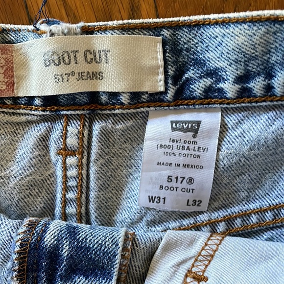 VINTAGE Levi’s Denim jean shorts american flag 🇺🇸 w31 517 jeans levi strauss - Picture 5 of 10